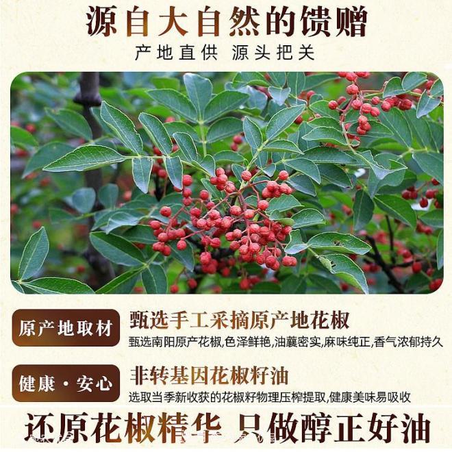 香泰貞花椒籽油，南陽特產食用天然木本植物油(圖2)