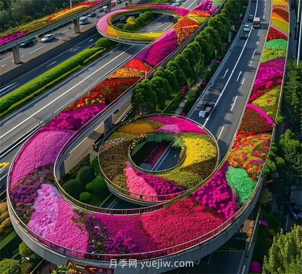 杭州高架月季美到難以置信，是AI所為？(圖1)