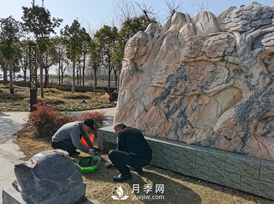 南陽白河國家城市濕地公園管理處：維護設(shè)施迎新年(圖1)