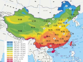 中國耐寒區(qū)位圖，養(yǎng)護月季對號入座